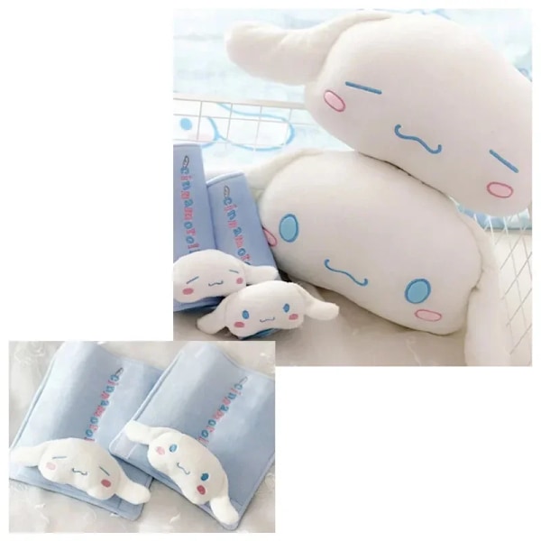 Sanrioed Cartoon Anime Cinnamoroll Plysch Bilkudde Kawaii Söt Mjuk Plysch Huvudstödöverdrag Fodral Flickpresent Cinnamon roll 7