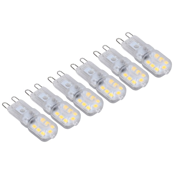 G9 Pære Dimbar Øyebeskyttelse Energibesparende 14 LED-er 3W Lyspære for Lysekrone Bordlampe 6 stk Naturlig Lys 110V[GKS] 0.1