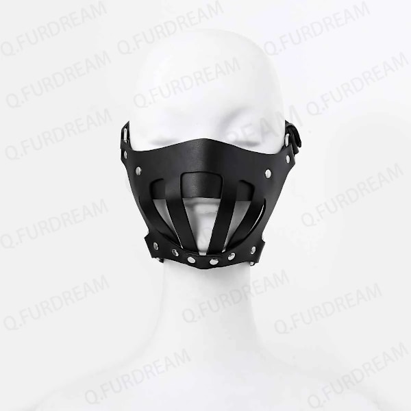 Mænds Seksuelle Kanin Maske Sex Cosplay Læder Vandtæt Maske Halloween Fest Maskerade Punk Voksenspil Karneval Fest Begrænsninger White