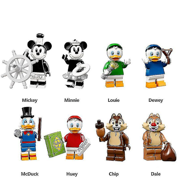 Disney Minifigurer Mickey og Minnie Byggeklodser Børnelegetøj Gave 8 stk