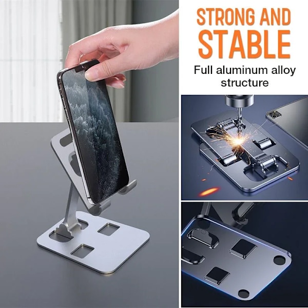 Vægtjusterbar laptop holder i aluminiumslegering sort[GKS] black 135*85*25mm