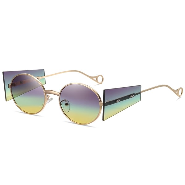 Klassisk rund solglasögonlins med UV400-skydd för kvinnor