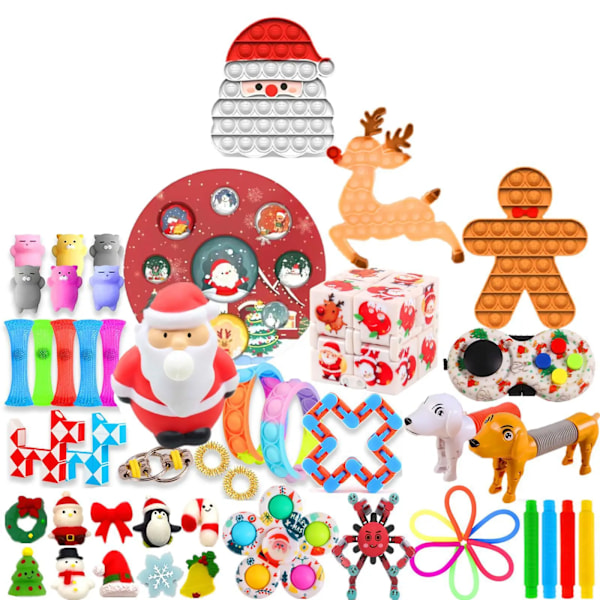 24 Dagar/ Set Fidget Toys Jul Adventskalenderpaket Anti Stress Leksakssats Stressavlastning Figet Leksak Blind Box Barn Julklapp style 4