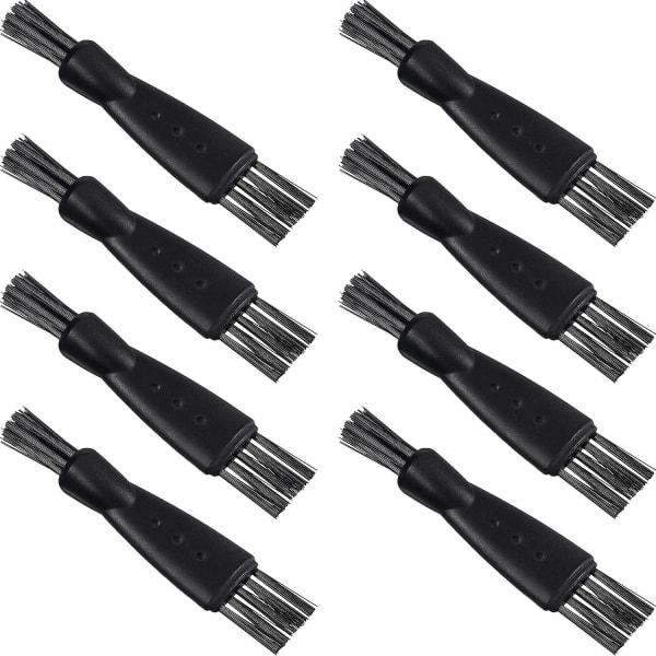 Rakborste Rakhyvelrengöringsborste Elektrisk dubbelsidig trimmer Set Nylon Pp-handtag (10st, svart)