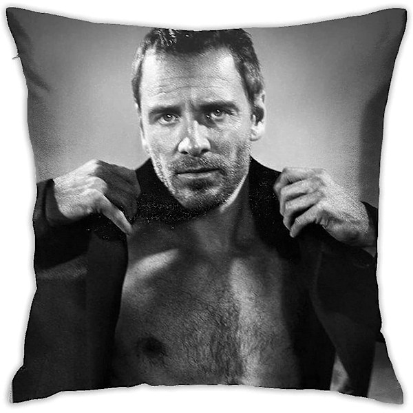 Michael Fassbender Cushion Cover Cushion Cover Soft Cover Decorative Pillow Sofa Car Square Pillowcase for Home Bed Decor(18x18in)