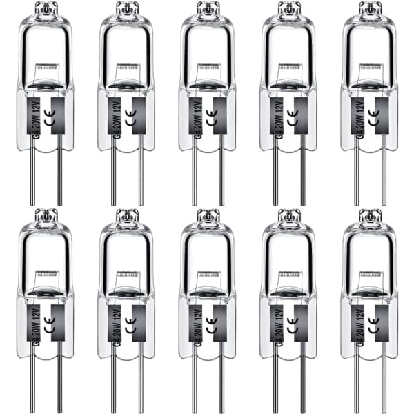 10-pack G4 10W 12V Varmvita Halogenlampor 10st[GKS] 10pcs 10w
