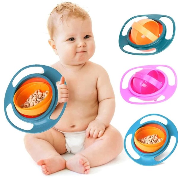 HHL Baby Halkfri magic skål 360 graders baby Spillsäker skål