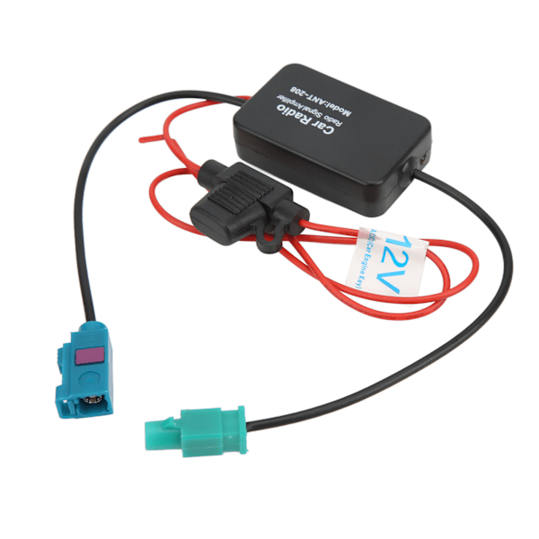 Radioantenne Signalforstærker FAKRA II Interface 12V 75 Ohm AM FM Antenneforstærker til Biler[GKS] 0.1
