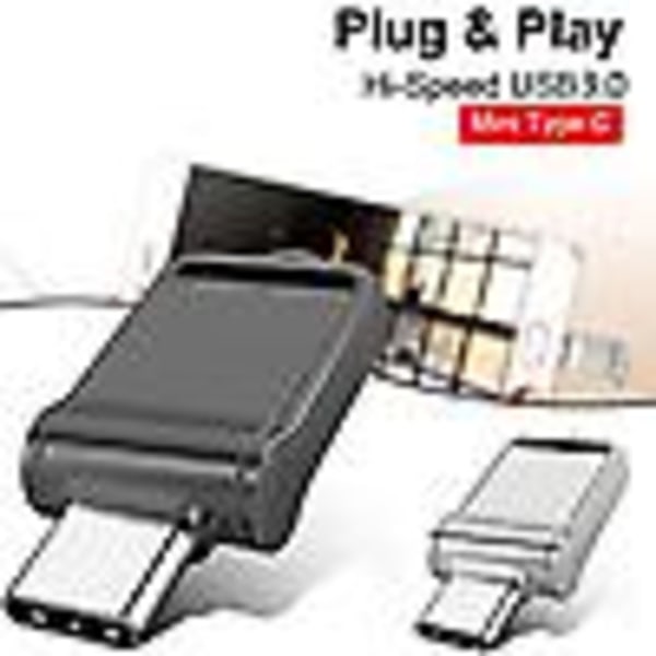 Mini Metal Type C USB-muistitikku Vedenkestävä Kannettava Pendrive Tabletille ja Puhelimelle