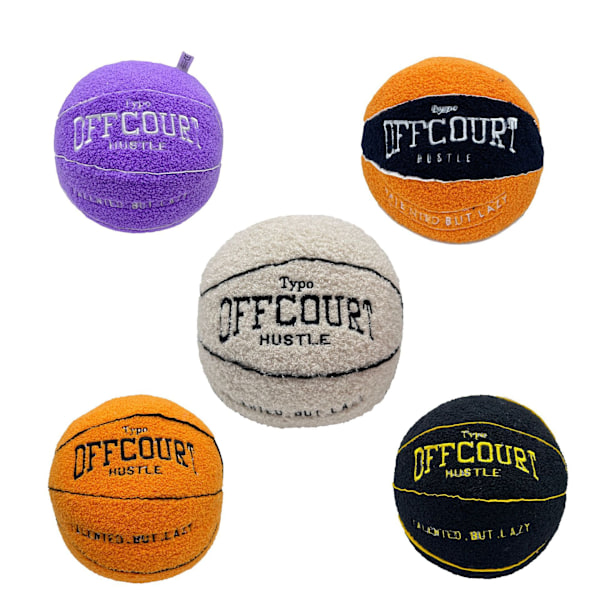 Ny basketbollkudde för fritiden basketboll kudde plyschleksak docka purple
