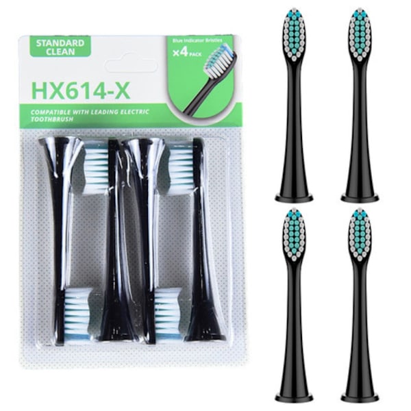 16-pack Ersättningshuvuden för Philips Sonicare Serie 3, 6, 9 Black Black