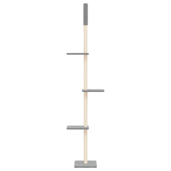 vidaXL Golv-till-Tak Kattträd Ljusgrå 267,5-297,5 cm Gray 6050
