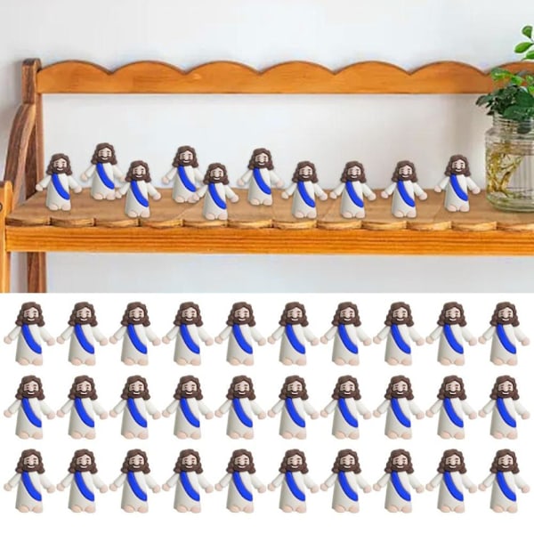 24-100X Mini] Jeesus-hahmo pääsiäiskoristeisiin, pieni vauva Jeesus -hahmo blue 50pcs 2pcs