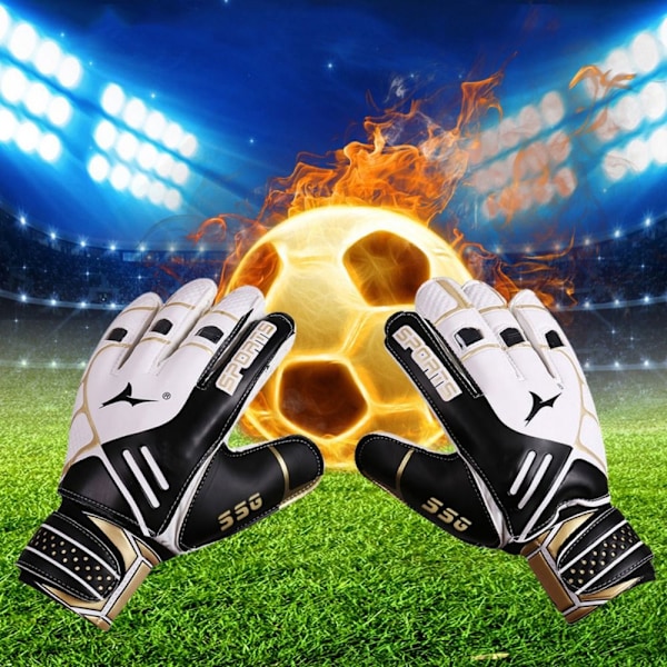 Børne Fodbold Målvogter Handsker Målvogter Handske til Børn SORT NO.5 sort black NO.5-NO.5
