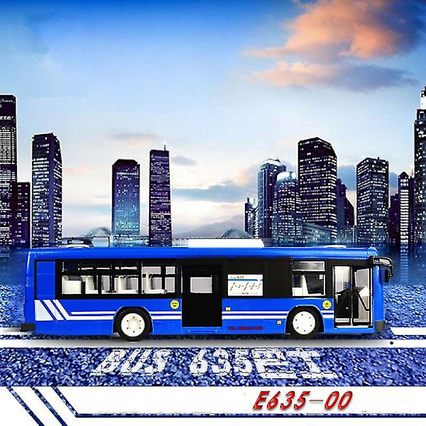 2.4g RC Buss 6 Kanal Fjernkontroll Bybuss Høy Hastighet En Knapp Åpning Dør RC Buss med Realistisk Lyd Lys -ES CN CN E635-001-red