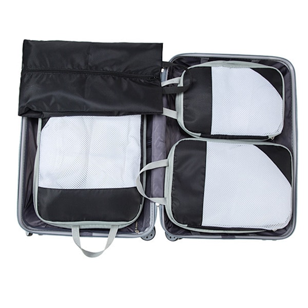 1/2 4 stykker Pack Like Pro Travel Compression Packing Cubes Set grå grey 1Set