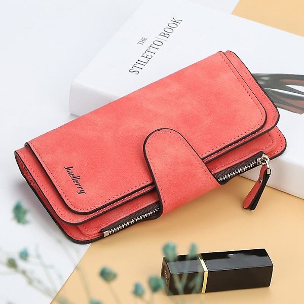 BAELLERRY N2345 Elegant PU Lær Dame Clutch Veske Glidelåslomme Flere Kortspor Lommebok