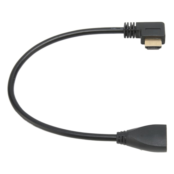 Venstrevinklet HD Multimedia Interface Skjøtekabel Type A Hann til Hunn 24K Gullbelagt Kontakt 3D 4K Videokabel