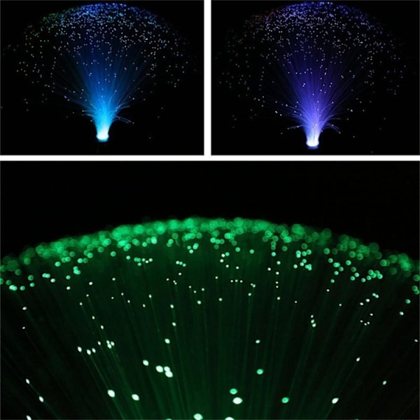 Fiberoptisk lampa / Fiberlampa - Färgväxlande - 30 cm Flerfärgad Multicolored multicolor