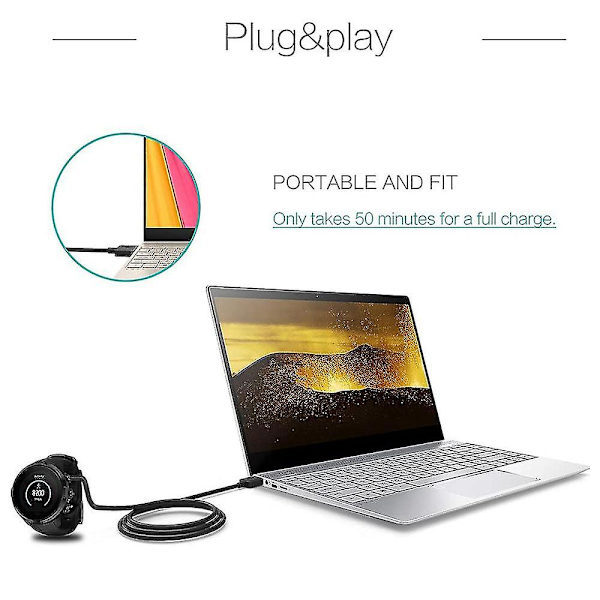 Oplader kompatibel med Suunto 9, D5, Spartan Ultra Hr, Spartan Magnetisk Usb-opladerkabel 100cm