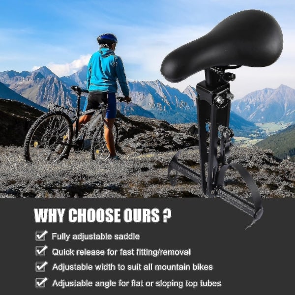 Børnecykelsæde til mountainbikes Frontmonterede cykelsæder Let at installere til børn [GKS]