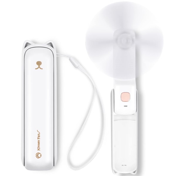 Portable USB Rechargeable Handheld Fan (White)