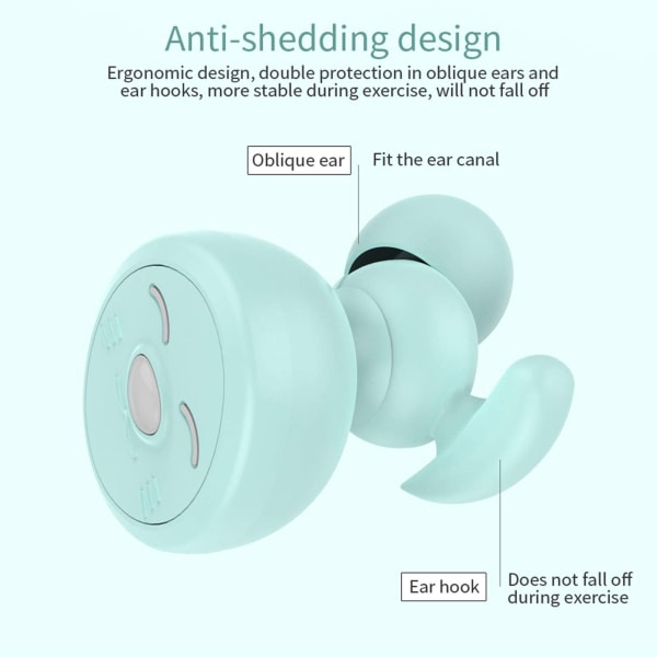 Bluetooth hörlurar - LED Sport In-Ear trådlösa hörlurar (grön)