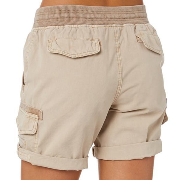 Casual Cargo Shorts för kvinnor Sommar Casual Cargo Shorts Khaki M