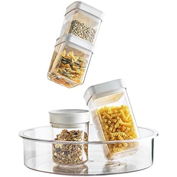 Lufttäta matförvaringsbehållare 6 delar - Plast PBA gratis förvaringsbehållare för köksskafferi för socker, mjöl och baktillbehör