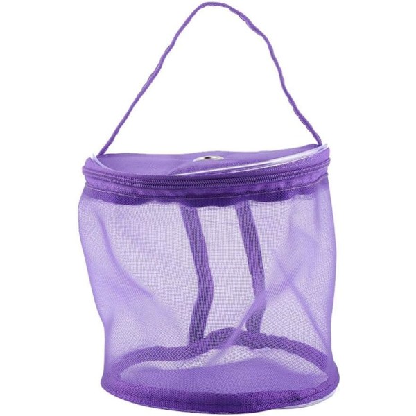 Portable Cylindrical Mesh Knitting Bag for Yarn - Lightweight and