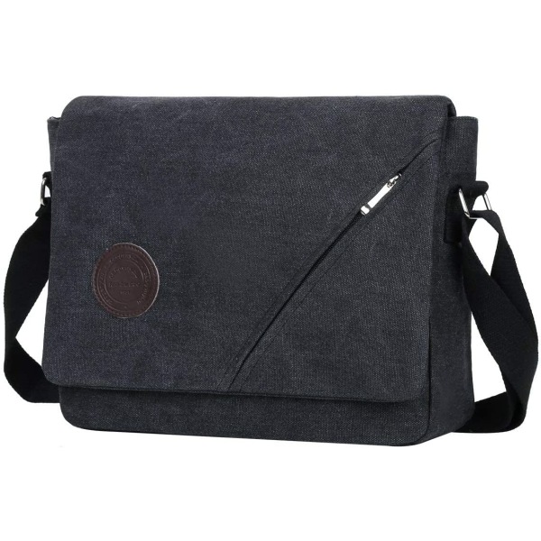 Män Messenger Bag canvas laptop axelväska för män 14 tum