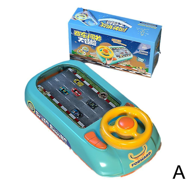 Körratt leksak för barn, ratt leksak för småbarn, låtsas köra leksak, elektrisk körsimulator leksak Fo J4r3