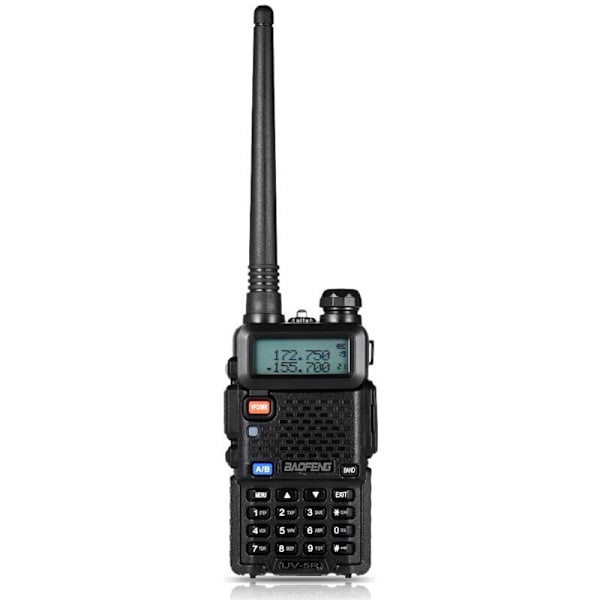 BAOFENG UV-5R Walkie Talkie, Kaksipuolinen radio FM-lähetin-vastaanotin, Kaksikaistainen DTMF-koodattu VOX-hälytys avaimen taskulampulla, 1 kpl (käytetään parina)