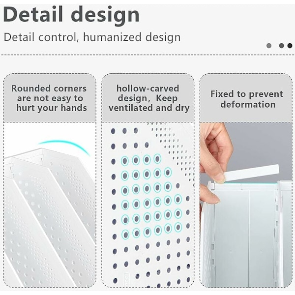 Sammenklappelig magasinholder 4 rum justerbar opbevaringsboks skrivebordsarrangør
