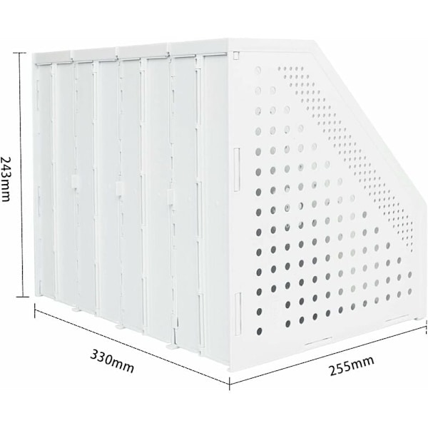 Fällbar tidskriftshållare 4 fack Justerbar förvaringslåda Skrivbordsorganisatör
