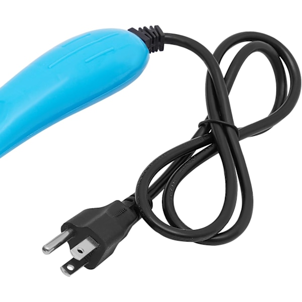 Mini Elektrisk Stegepande 6 Tommer Rund Form Elektrisk Køkken Stegepande med Træspatel 450W Rustfrit Stål Stegepande (Blå) Blue