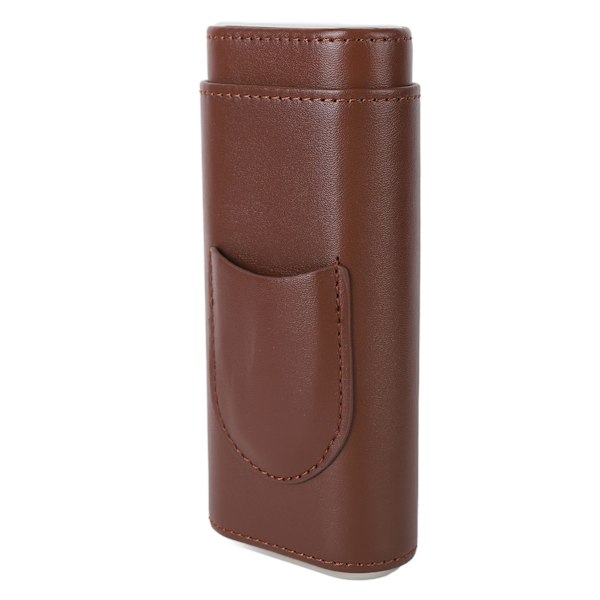 3 Fingers Cigar Etui Fashion Elegant Kunstlæder Letvægts Bærbar Cigar Humidor Boks til Rejse Daglig Kaffe