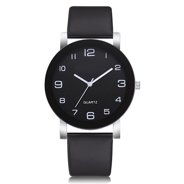 LVPAI Dameur Analog Quartz Ur Rundt Armbåndsur (Sort)