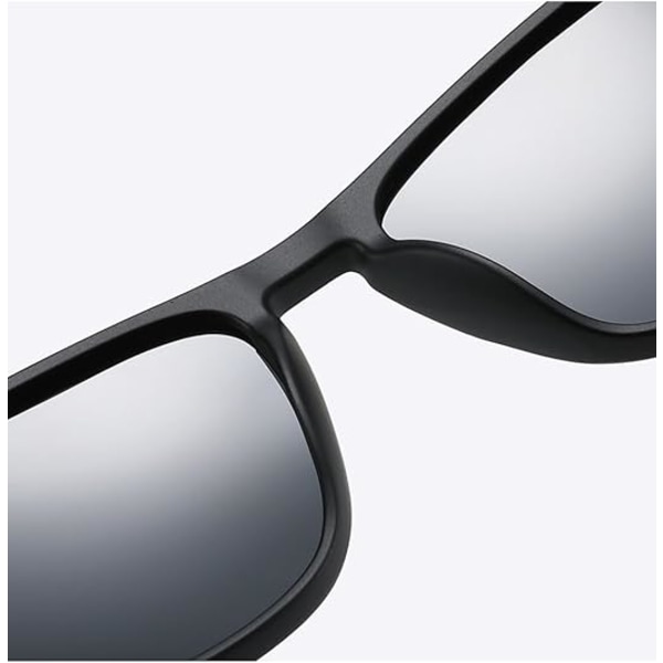 SunShadeX/Designer-001-Solbriller-1-Vintage Kvadrat: Polariseret, UV400 Beskyttelse, Unisex Black