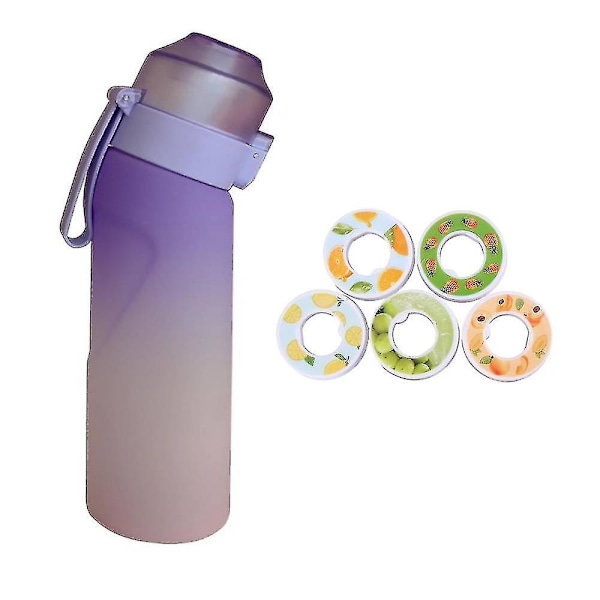 Smaksatt Vattenflaska med 7 Smakkapslar Air Water Up Flaska Frostat Svart 650ml Air Starter Up Set Vattenkopp för Camping Sport R R China