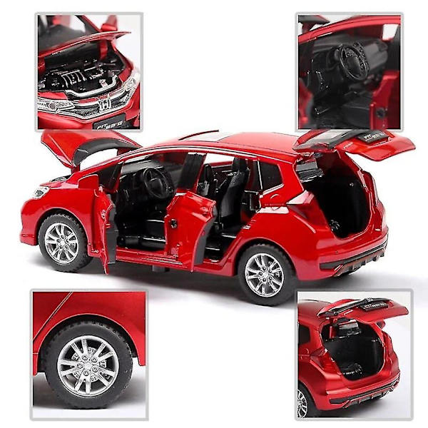 1/32 Honda Fit Jazz Sport Leluauto Painevalettu Pienismalli Maastoauto Vedä Takaisin Ovet Avattavat Ääni & Valo Keräily Lahja Pojalle Lapsille[GKS] HONDA FIT 46