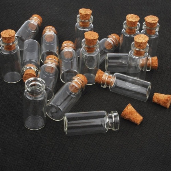 10 st/ set Mini Användbar liten korkpropp glasflaskor Flaskor Forts