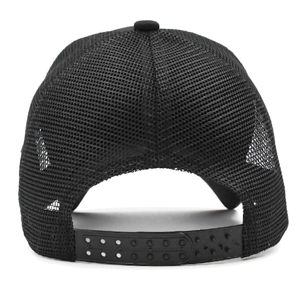 B-Unisex Print Trucker Baseball Cap Mesh Snapback Hip Hop Hat