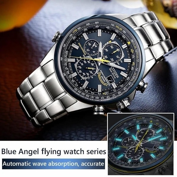 Citizen Eco-Drive Promaster Skyhawk Blue Angels Klocka 45mm Svart-WELLNGS för Män