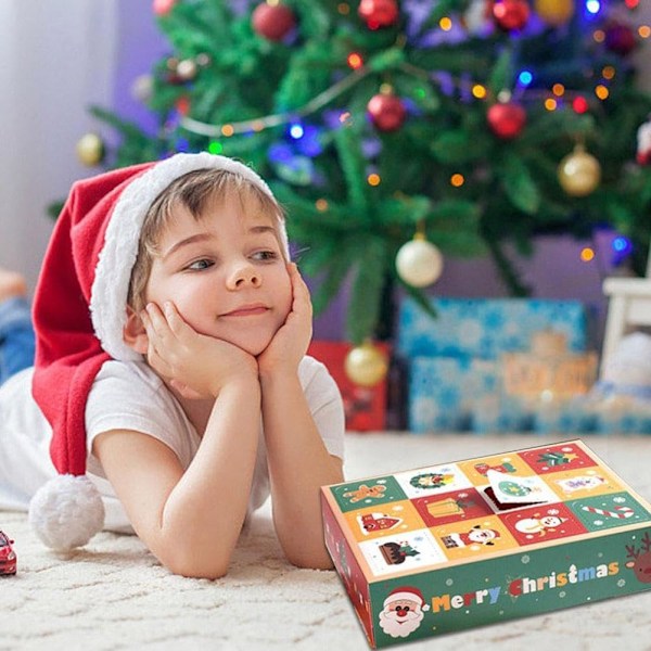 Julkalender med överraskningsboxar, 5 st Tomma Julkassar, DIY God Jul Överraskningsgåva Tomma Boxar
