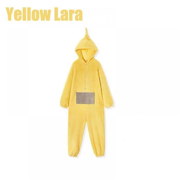 Teletubbies vuxen onesies, en-delad pyjamas jumpsuit för män och kvinnor, unisex par hem kläder Gul Yellow XL