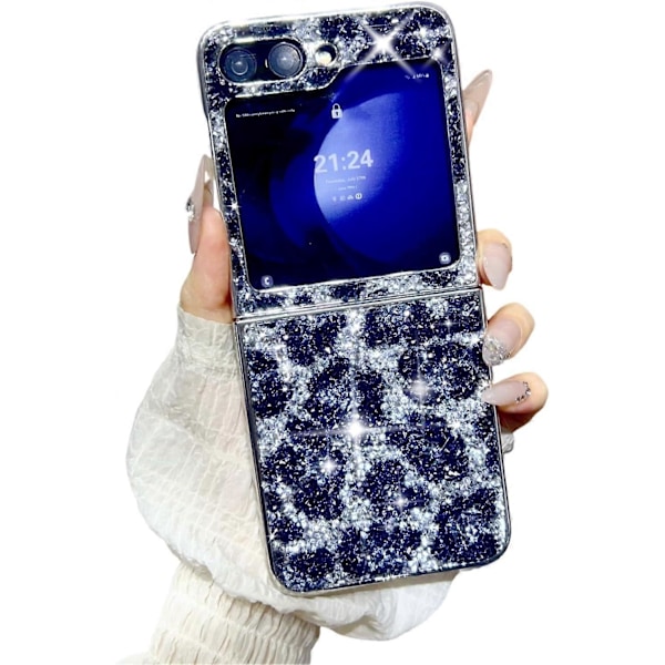 Glitter Skal för Samsung Galaxy Z Flip 6, Lyxigt Bling Glittrande Diamant Stötsäkert Mjukt TPU Skyddsskal för Z Flip 6 Blå{GKS} Blue For Galaxy Z Flip 6
