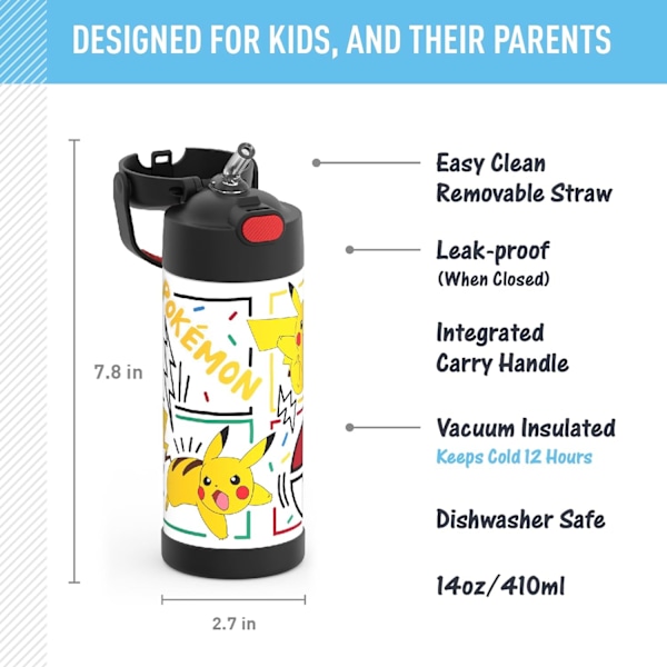 410 ml FUNtainer® Flask i Rostfritt Stål, 14 oz