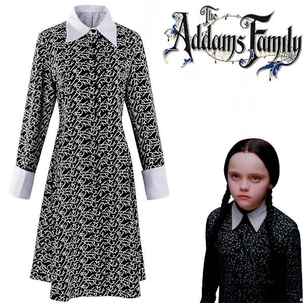 Wednesday Addams Kläder The Addams Family Hostess Tess Cosplay Prestanda Dansklänning Kostym Cosplay Karneval Barn Vuxna Flickor Dam 1 1 adult xl