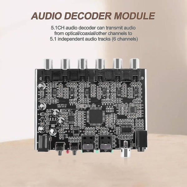 Dac Module 5.1 Channel Ac-3 Pcm Digital Optical Dts Rca Hifi Stereo Audio Hemmabiodekoder Ampli